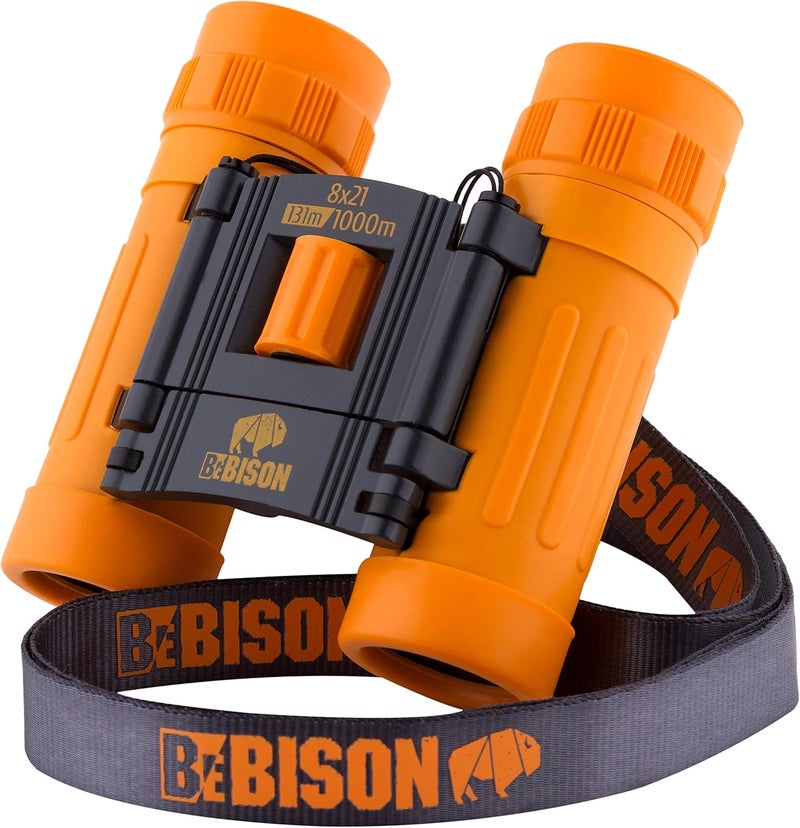 Scotar BeBison Binoculars for Kids - 8x21 High Resolution Real Optics - Compact Folding Shockproof Kids Binoculars for Bird Watching - Spy Games - Outdoor Play for Boys and Girl - Image 1