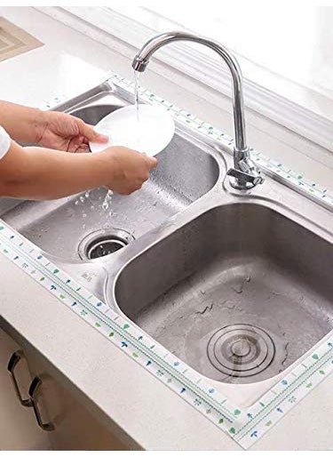 mamohalu Mamohalu Oil Proof Caulk Tape Strip PVC Self Adhesive Caulking Sealing Tape for Kitchen Sink Platform Toilet Bathroom Shower and Bathtub  - Image 5