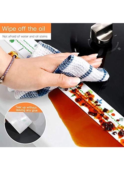 mamohalu Mamohalu Oil Proof Caulk Tape Strip PVC Self Adhesive Caulking Sealing Tape for Kitchen Sink Platform Toilet Bathroom Shower and Bathtub  - Image 2