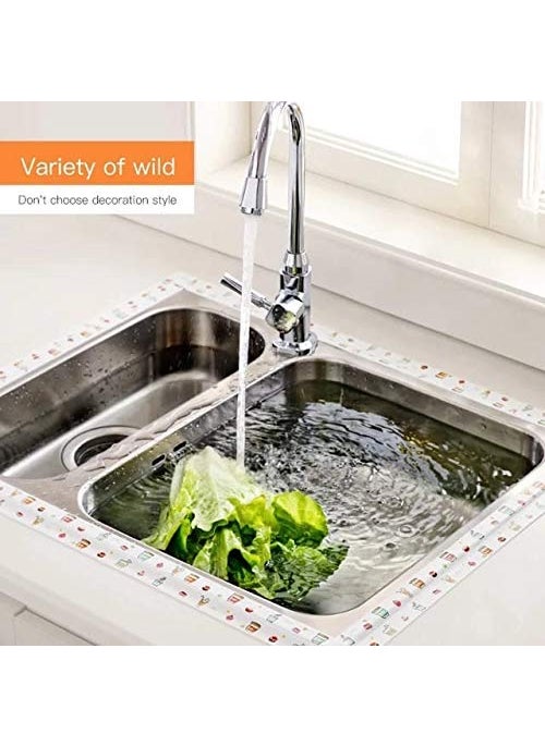 mamohalu Mamohalu Oil Proof Caulk Tape Strip PVC Self Adhesive Caulking Sealing Tape for Kitchen Sink Platform Toilet Bathroom Shower and Bathtub  - Image 3