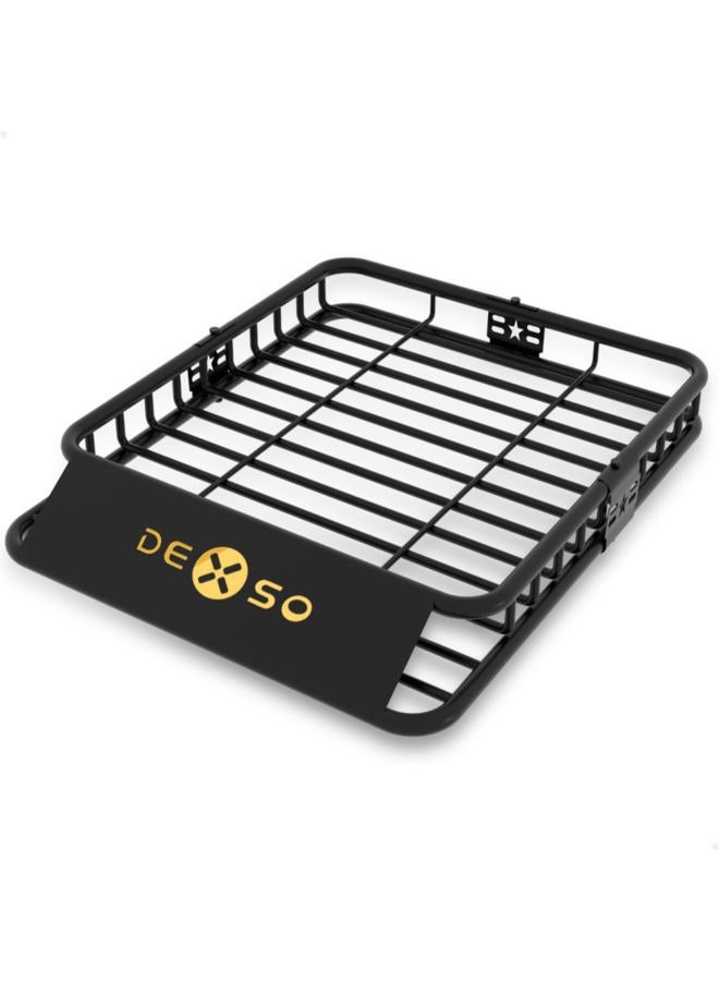 DEXSO Universal Roof Rack Basket, 51" x 36" Rooftop Cargo Carrier Basket, 200 Lbs Capacity Car Cargo Rack, Heavy Duty Luggage Rack for SUVs, Trucks, Vehicles - Image 1