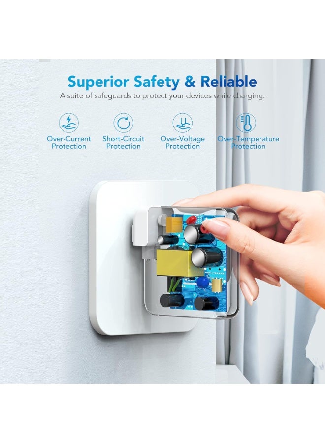 شاحن USB-C سريع بقدرة 61 واط لماك بوك برو/إير – متوافق مع 13 و15 و16 بوصة – كابل 2 متر مرفق - Image 2