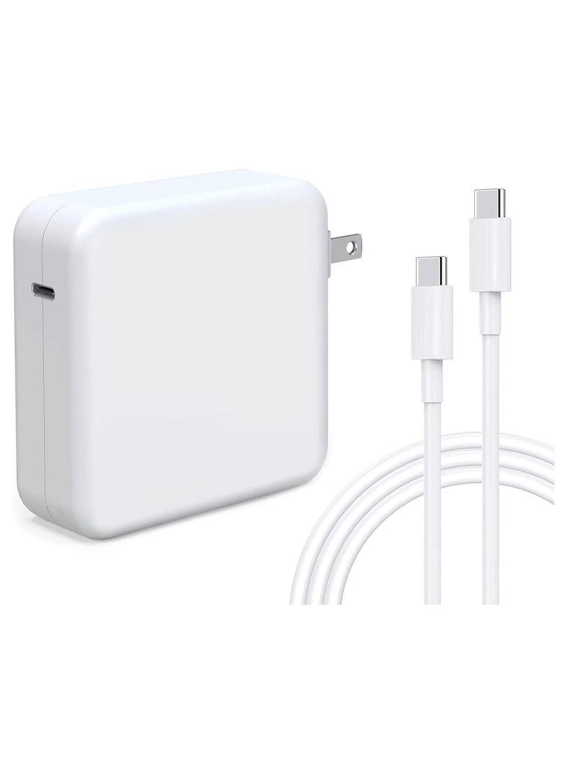 شاحن USB-C سريع بقدرة 61 واط لماك بوك برو/إير – متوافق مع 13 و15 و16 بوصة – كابل 2 متر مرفق - Image 1