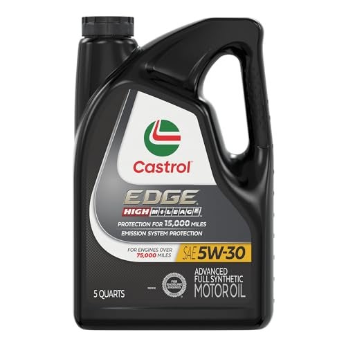 Castrol EDGE High Mileage 5W-30 Advanced Full Synthetic Motor Oil, 5 Quarts - Image 1