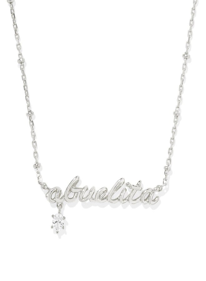 كيندرا سكوت قلادة قصيرة من الكريستال من كيندرا سكوت للنساء، طراز أبويليتا، فضية اللون، مقاس واحد - Image 1