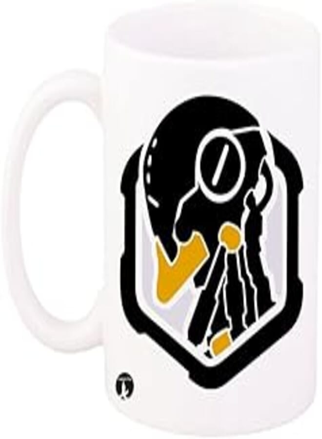 RYN Overwatch Game/Coffee Mug White Black Yellow 11ounce