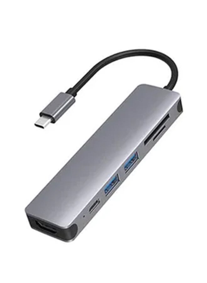 محول USB-C متعدد المنافذ 6 في 1 - Image 1