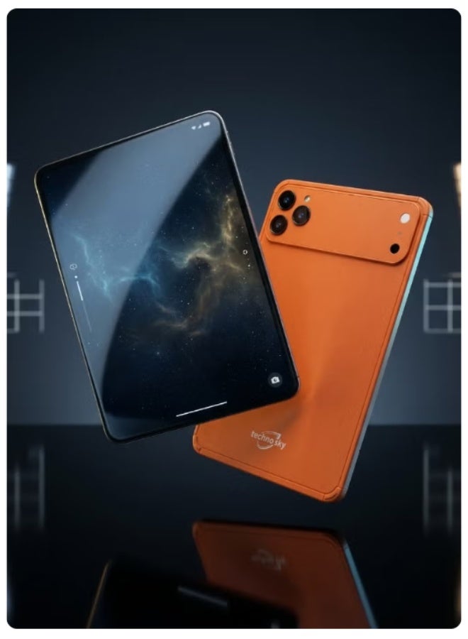  تكنو سكاي تابلت تكنو سكاي TB17 Pro Max شاشة IPS 10.1 بوصة سعة تخزين 1 تيرابايت برتقالي - Image 4