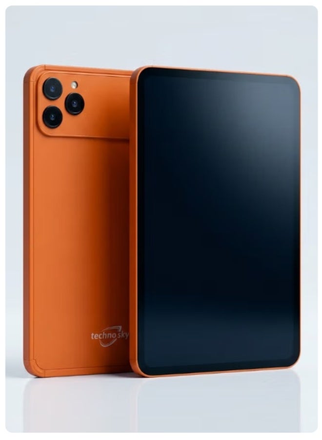 تكنو سكاي تابلت تكنو سكاي TB17 Pro Max شاشة IPS 10.1 بوصة سعة تخزين 1 تيرابايت برتقالي - Image 2