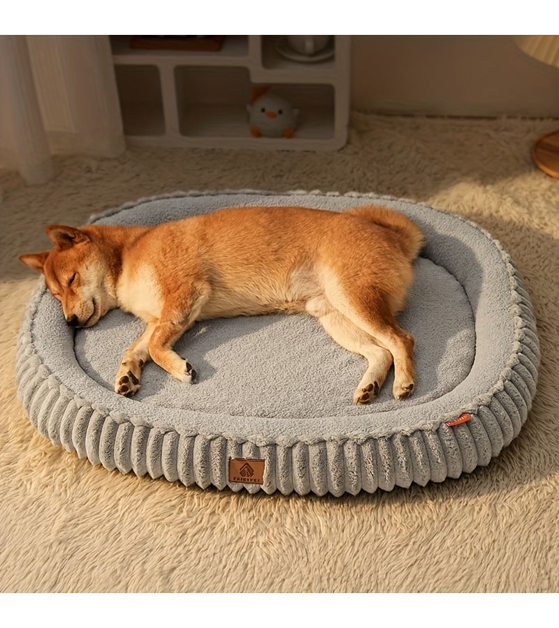 1pc Green Dog Bed Cat Bed Pet Bed XL Washable Egg Shaped Sponge Bottom Mat Non Slip Moisture Proof All Season Use For Pets Up To 15 Kg - Image 1