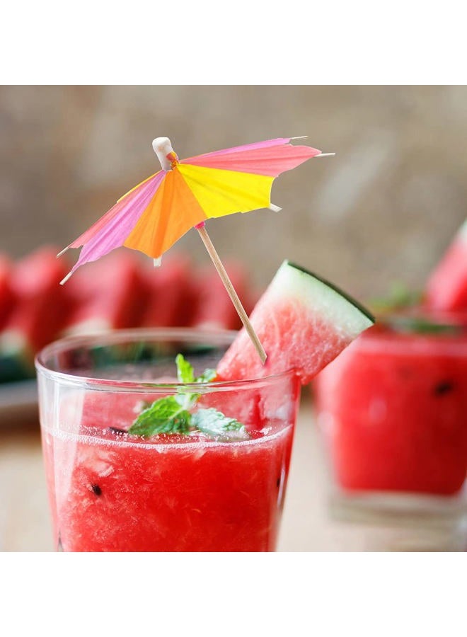 Bilipala 50 PCS Colorful Paper Umbrellas, Cocktail Parasol Picks, Cupcake Toppers Picks - Image 3