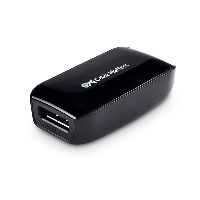 Cable Matters Active DisplayPort Repeater, Support 4K@240Hz up to 32ft, 4K@60Hz up to 80ft, (DisplayPort 1.4 Repeater, DisplayPort Signal Booster, DisplayPort Amplifier) for VR Headset, Gaming Monitor - Image 1