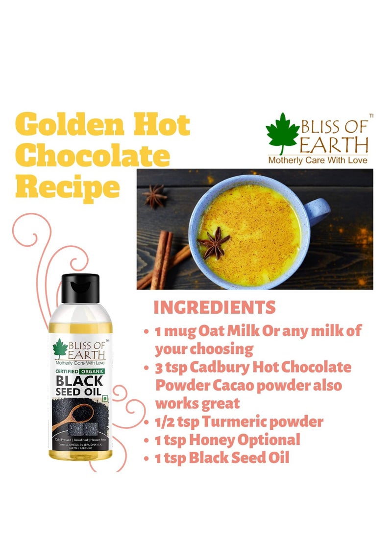 Bliss of Earth Certified Organic Black Seed Oil Kalonji Oil  2X100GM Immune System Booster Digestive Support … - Image 3