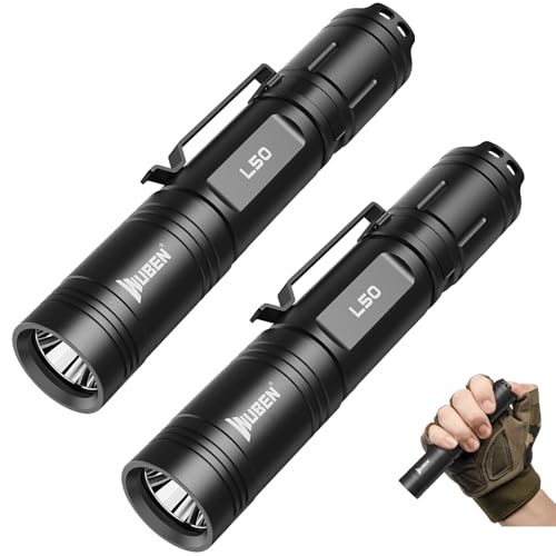 WUBEN L50 Flashlight 1200 High Lumens Tactical Flashlight Pocket Rechargeable Flashlight IP68 with 5 Mode Flash Light, LED Tail Switch Flash Light for Emergencie Camping Home Inspection Repair - Image 1