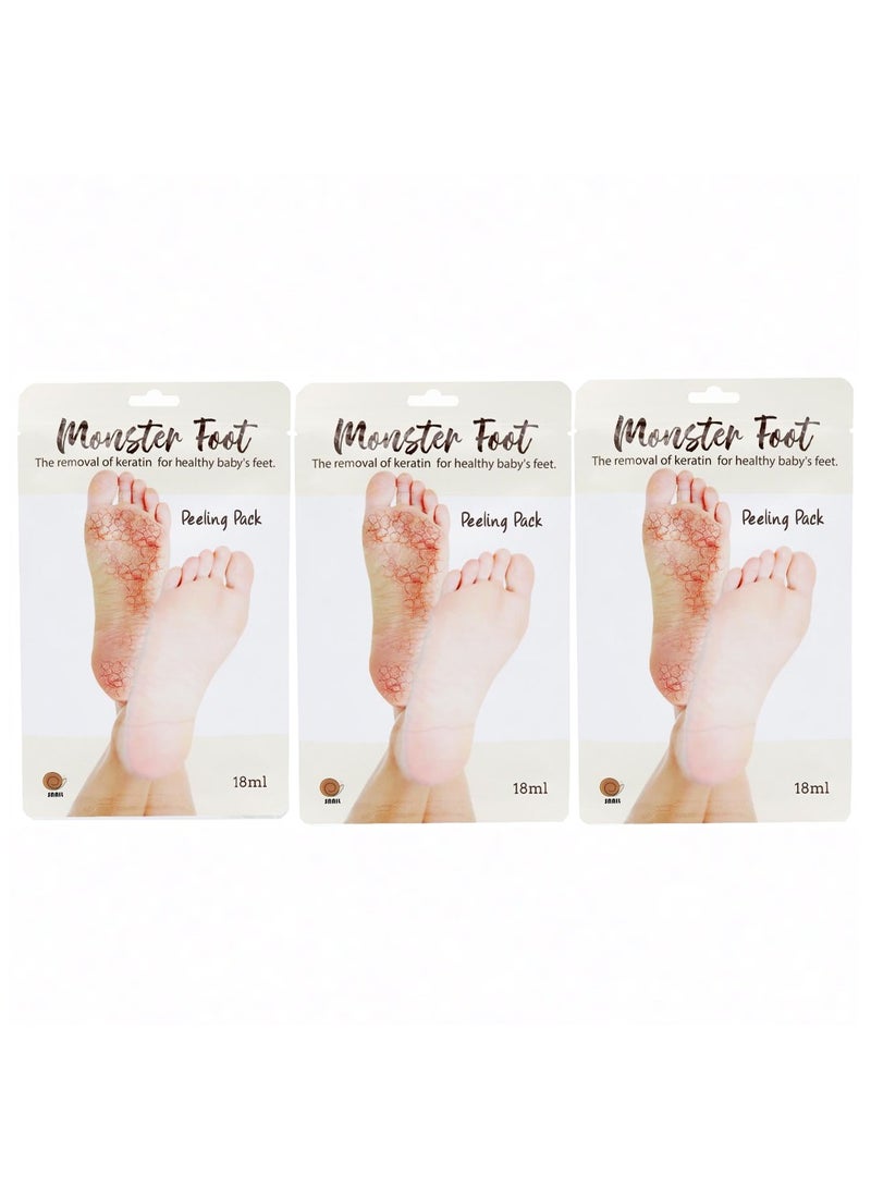 سنايل مجموعة ماسك تقشير الاقدام الكوري مونستر مكونة من 5 قطع  18*5 مل - Image 2