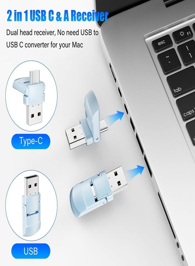 RJAD Presentation Clicker Wireless Presenter Remote Clicker, USB C PowerPoint Clicker for Presentation with Laser Pointer, RF 2.4GHz Computer Pointer Clicker Slide Advancer for Mac - Image 3