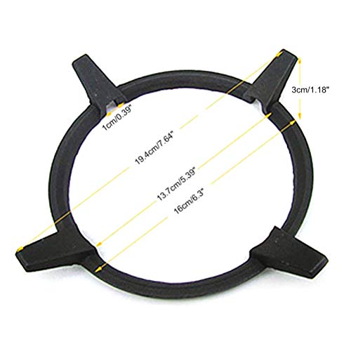 lanyinxianzi Cast Iron Wok Ring,Wok Rack,Universal Non Slip Cast Iron Wok Support Ring,Stove Trivets for Kitchen Wok Cooktop Range Pan Holder Stand Stove Rack Gas Stove Accessories - Image 2