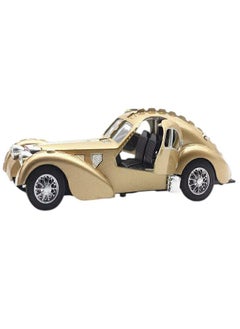 die cast 1:28 Scale Pullback Diecast Bugatti 1936 Metal Antique Classic Model Cars With Light & Sound - Collectible Toy Gifts (Gold)  - Image 5