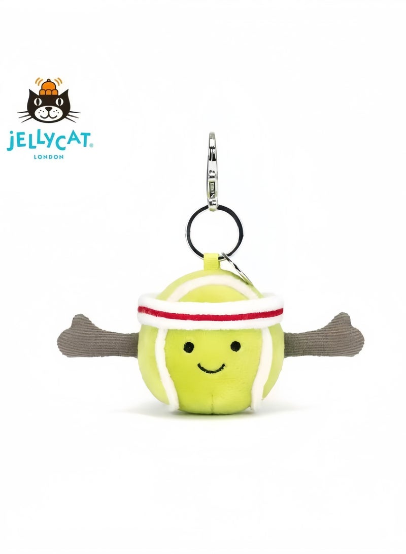 جيليكات Jellycat Amusables الرياضة حقيبة تنس شنقا ملحقات سلسلة المفاتيح لعبة أفخم هدية عيد ميلاد - Image 1