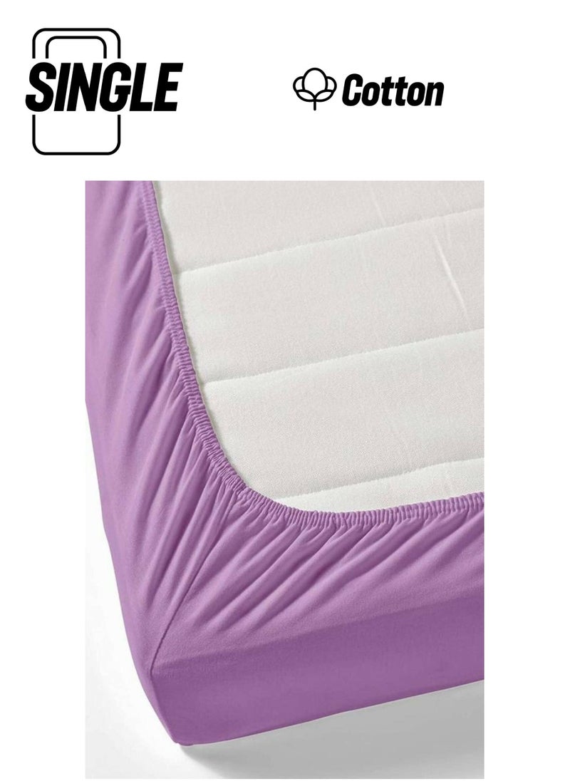 Bebek Özel Baby Special Cotton Baby and Kids Fitted Sheet Lilac 90 x 200 cm 