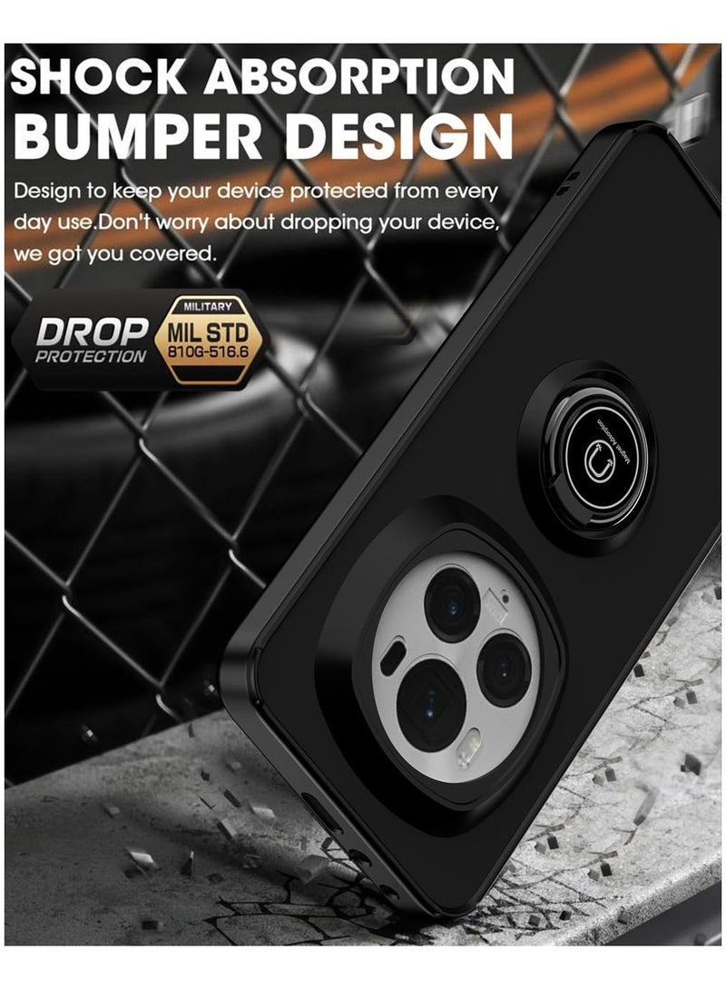 Phone Case Cover for Honor Magic 6 Pro 5G, 360°Rotating Kickstand Ring + Support Magnetic Car Mount + Slim Thin PC&TPU Shockproof Mobile Phone Case For Honor Magic 6 Pro 5G, Black  - Image 4