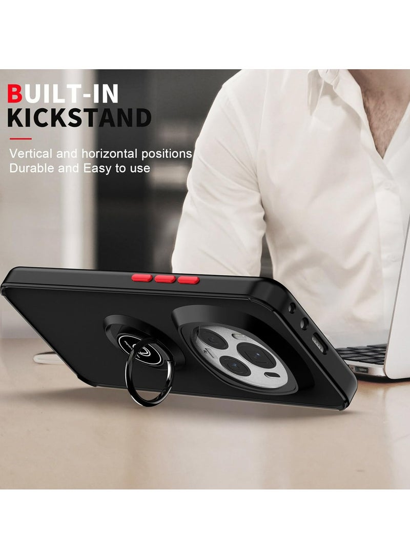 Phone Case Cover for Honor Magic 6 Pro 5G, 360°Rotating Kickstand Ring + Support Magnetic Car Mount + Slim Thin PC&TPU Shockproof Mobile Phone Case For Honor Magic 6 Pro 5G, Black  - Image 5