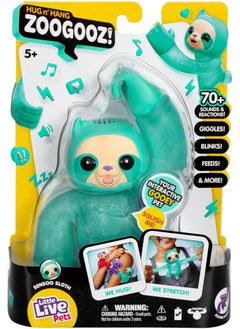 LITTLE LIVE PETS Little Live Pets Hug n' Hang Zoogooz – Sensoo Sloth Interactive Squishy Pet with 70+ Sounds & Reactions  - Image 1