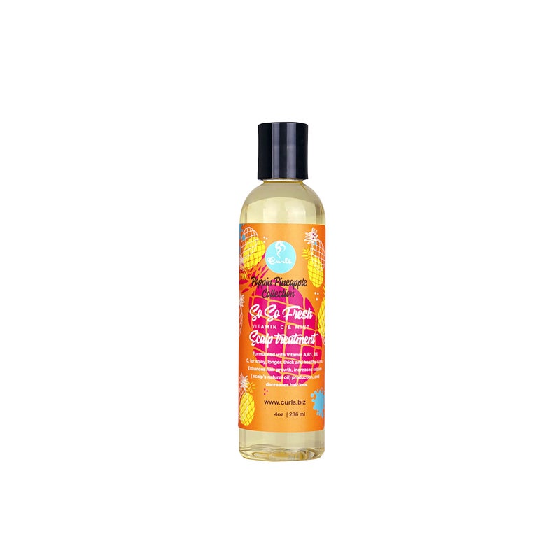 Curls CURLS Poppin Pineapple So So Fresh Vitamin C Scalp Treatment  Shiny Longer Thick and Healthy Hair  Protects and Refreshes  For All Curl Types 4 Ounces