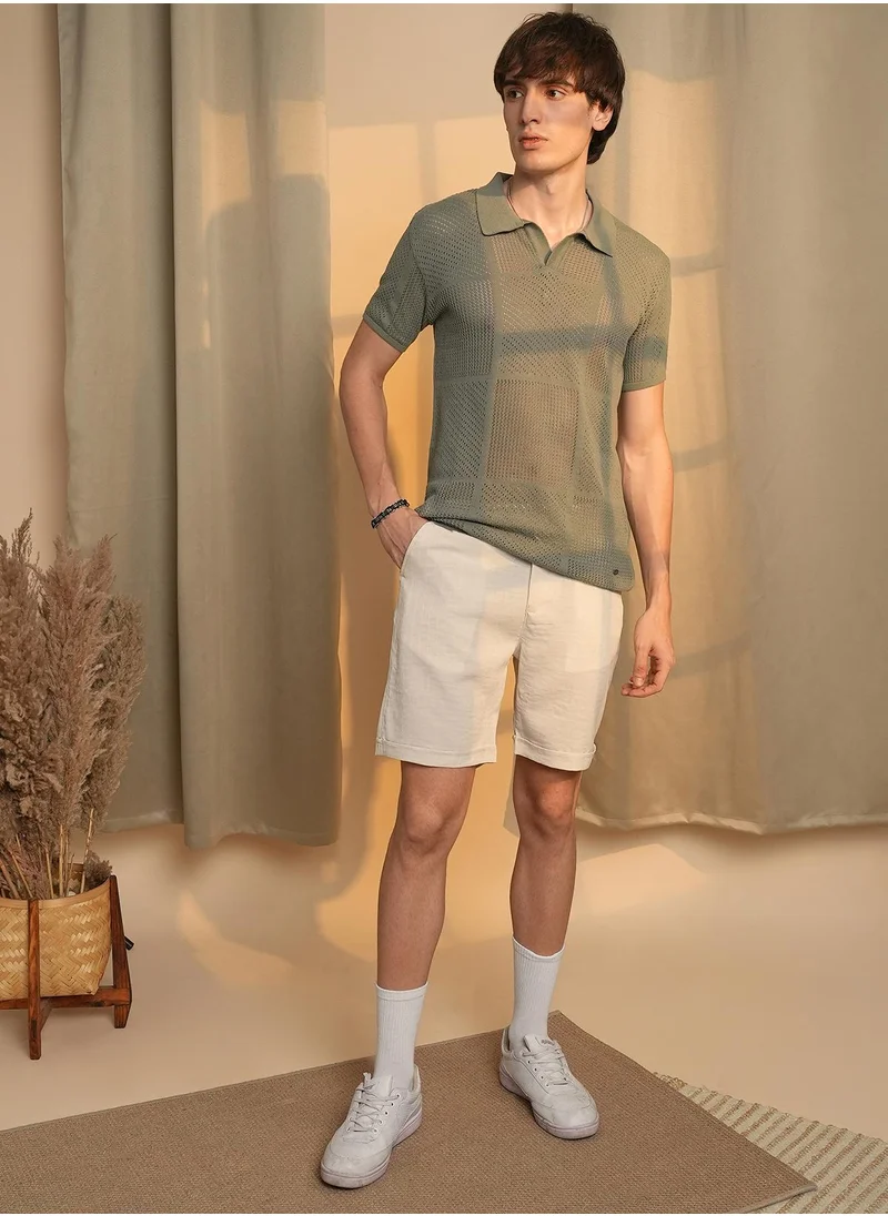 كامبوس سوترا Graph-Textured Polo T-Shirt