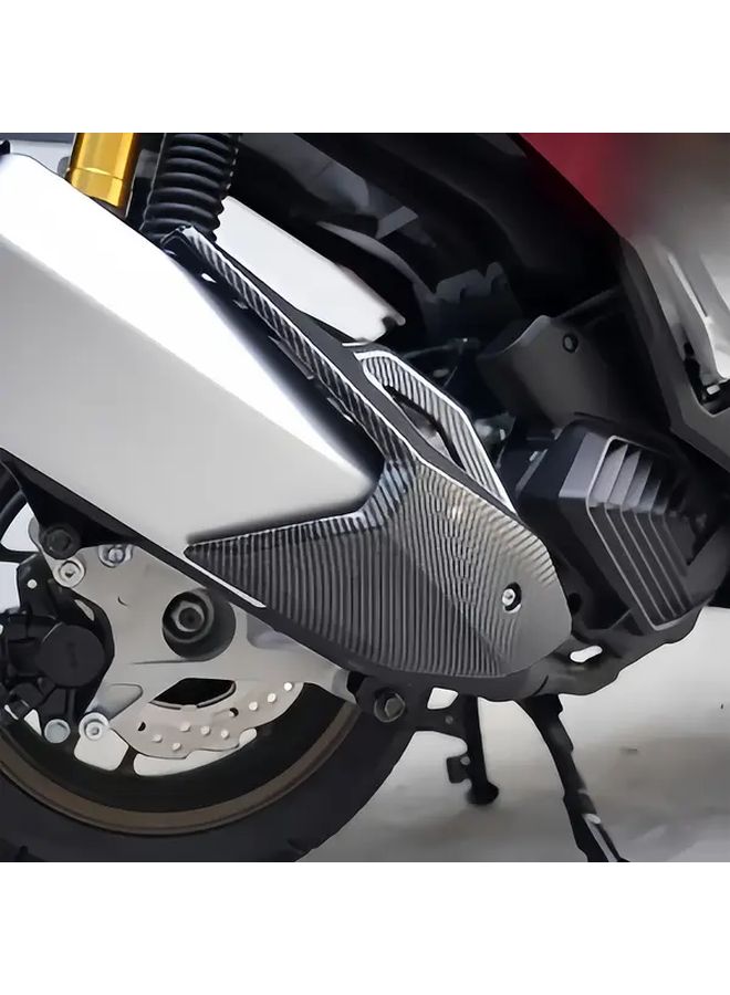 غطاء أنبوب العادم بنمط ألياف الكربون للحماية من الخدوش لدراجة هوندا X ADV 160 النارية - Image 4