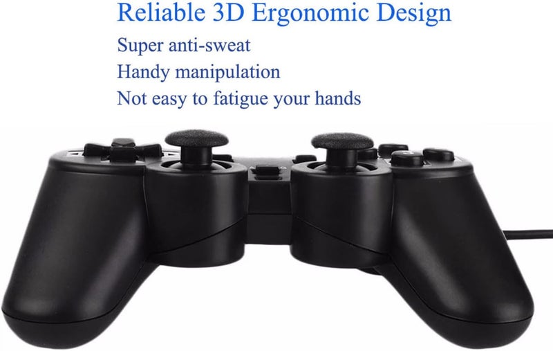 Baigeda USB Wired Game Controller for Windows PC/Raspberry Pi Remote Controller Gamepad Gaming Joystick Dual Vibration Joypad for Laptop Desktop Computer(Windows 11/10/8/7) & Steam/Roblox/RetroPie/RecalBox - Image 3