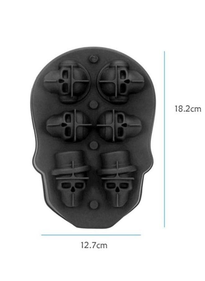 NIBEMINENT - Skull Shape Ice Box Black 12.7x18.2cm - Image 1