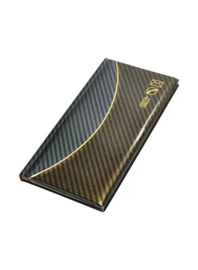 FIS Address Book English with PVC Cover with Gilding, 60 Sheets, 120 x 240 mm