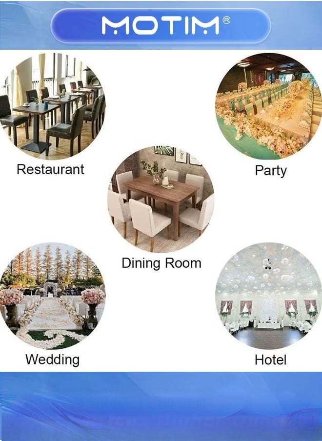 Motim 4pcs Chair Slipcovers for Dining Room Chair seat Covers Chair Covers for Party Protection Universal Fit Soft Polyester  - Image 3