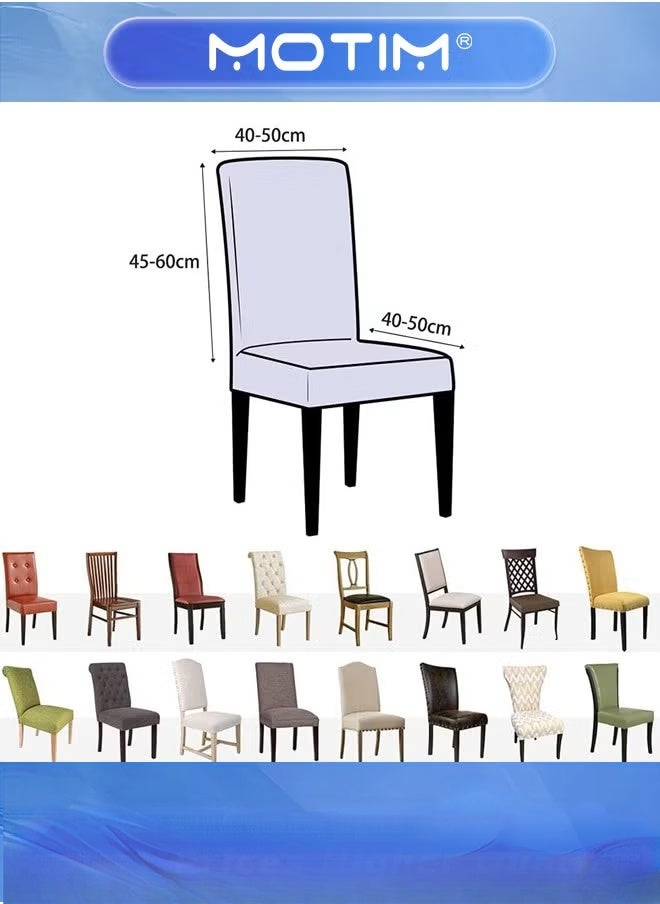 Motim 4pcs Chair Slipcovers for Dining Room Chair seat Covers Chair Covers for Party Protection Universal Fit Soft Polyester  - Image 4