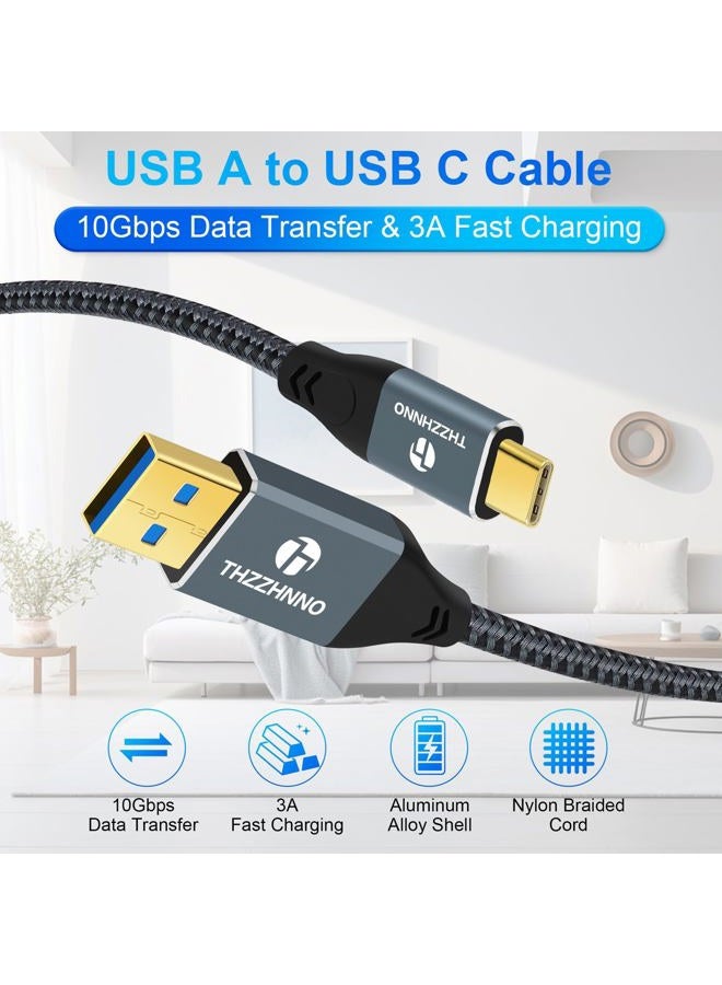Thzzhnno كابل USB A إلى USB C بطول 1 متر، نقل بيانات USB 3.1 USB 3.2 Gen2 بسرعة 10Gbps لجهاز Samsung Galaxy/iPhone 15/MacBook Pro/iPad Pro - Image 5