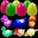 Jofan 6 Pack Prefilled Jumbo Plastic Easter Eggs with Light Up Dinosaur Bath Toys Inside for Kids Boys Girls Toddlers Easter Basket Stuffers Gifts Party Favors - Image 2