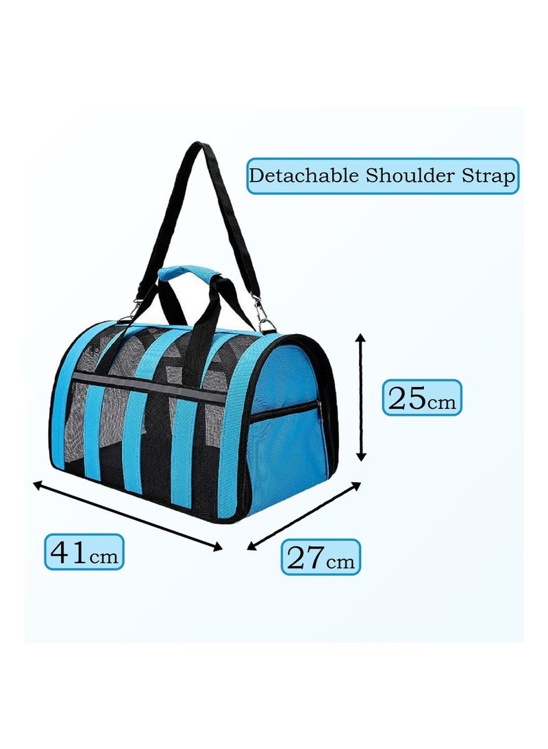 Arabest Portable Pet Carrier Bag with Shoulder Strap and Handles Breathable Mesh Travel Tote for Cats and Small Dogs, Size 40cm x 27cm x 25cm - Image 2