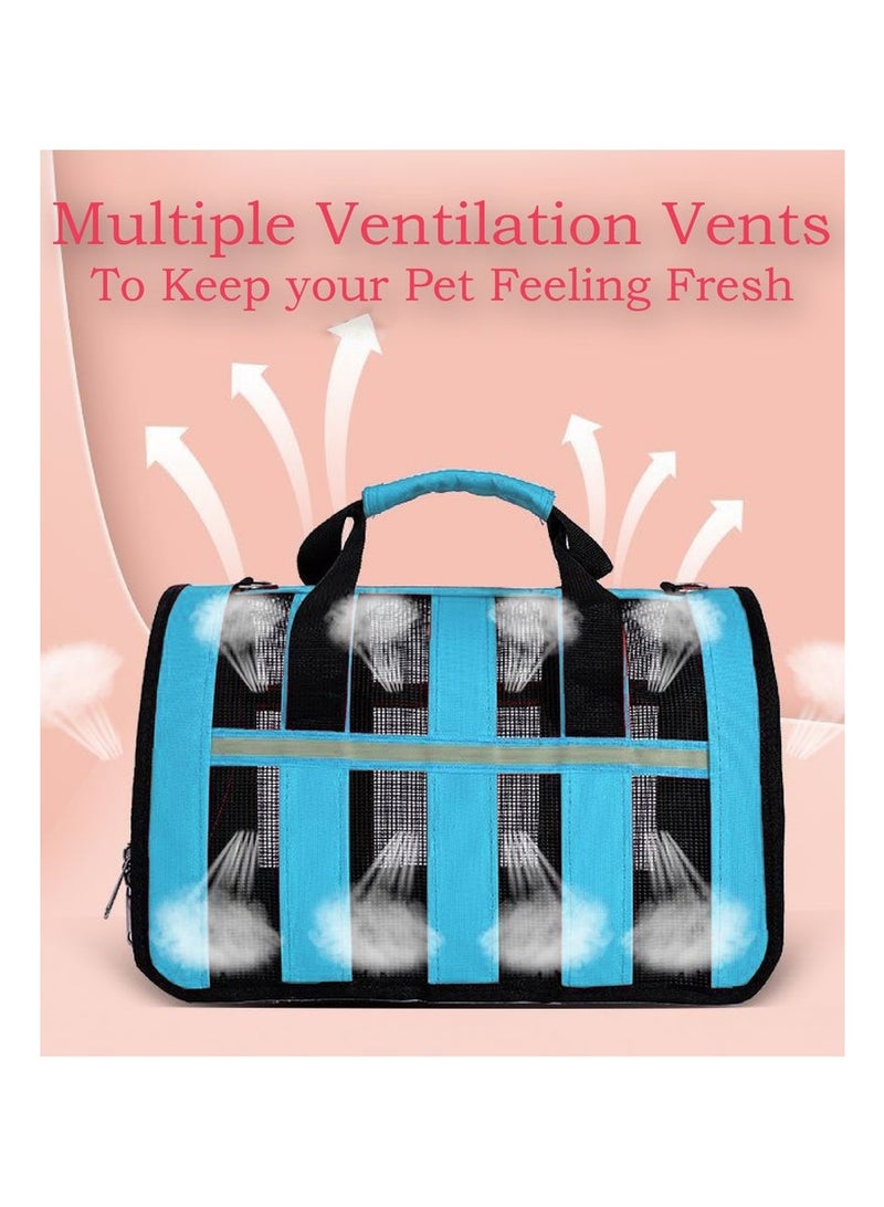 Arabest Portable Pet Carrier Bag with Shoulder Strap and Handles Breathable Mesh Travel Tote for Cats and Small Dogs, Size 40cm x 27cm x 25cm - Image 4