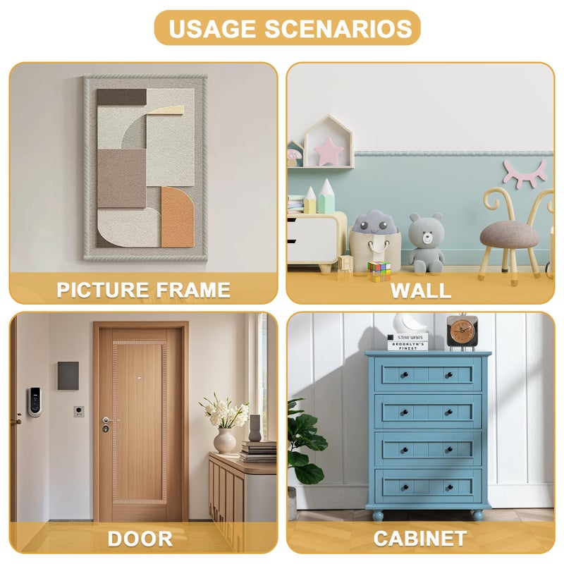 Soengsau 15-Pack 15.75" Unfinished Wood Reeded Trim - Easy to Paint, Cute Decorative Molding DIY Craft for Furniture Frame, Mirror Edge, Wall, Door, Closet, Dresser, Shelf - Image 5
