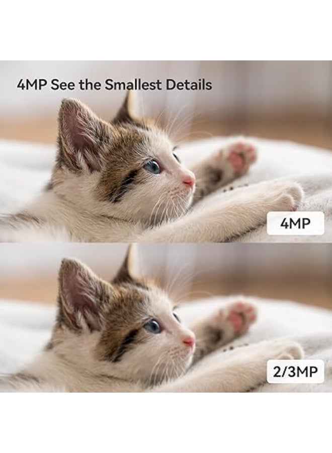 4MP Camera for Home, WIFI Camera Indoor, 360° Indoor Camera, CCTV Camera for Home, HD Baby Monitor, Security Cameras for Pet with IR Night Vision, Two-Way Audio, Motion Detection, Work with Alexa - Image 5