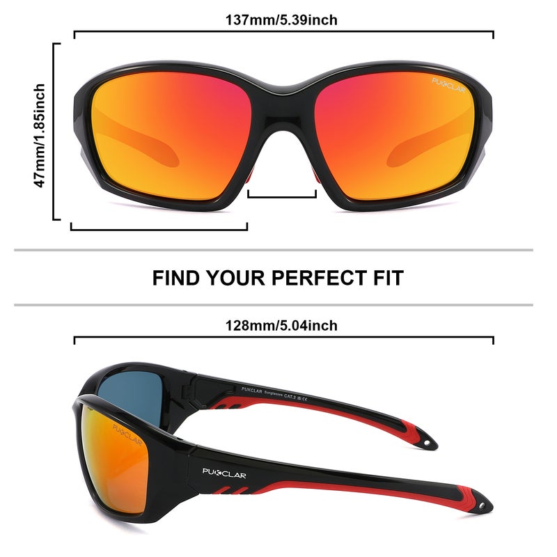 بوكيلار نظارات شمسية رياضية قطبية PUKCLAR للرجال والنساء لقيادة الدراجات والجري والصيد نظارات واقية - Image 5