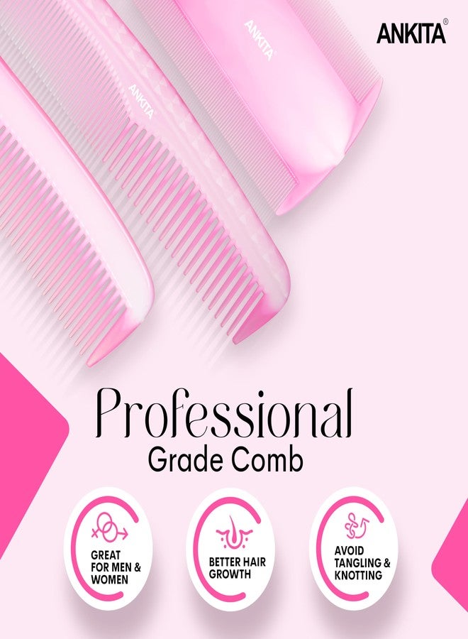 Ankita Hair Comb Set of 2|Hair Styling Comb For Grooming |Hair Comb For Men and Women|(2in1 Set) & Ankita Lice Comb|Nits Removal Comb Narrow Teeth Plastic|Lice Remover Dandruff Dust Double Sided Teath|Tick Removal Tool|Narrow Teeth Comb for Kids, Women and Men, Color May Vary - Image 5