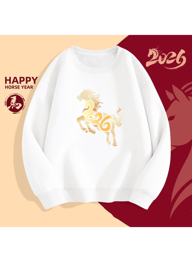 Annual Meeting Red Sweatshirt Work Clothes Custom Printed Logo Anniversary Store Celebration Team Building Event Performance Clothing Team Cultural Shirt