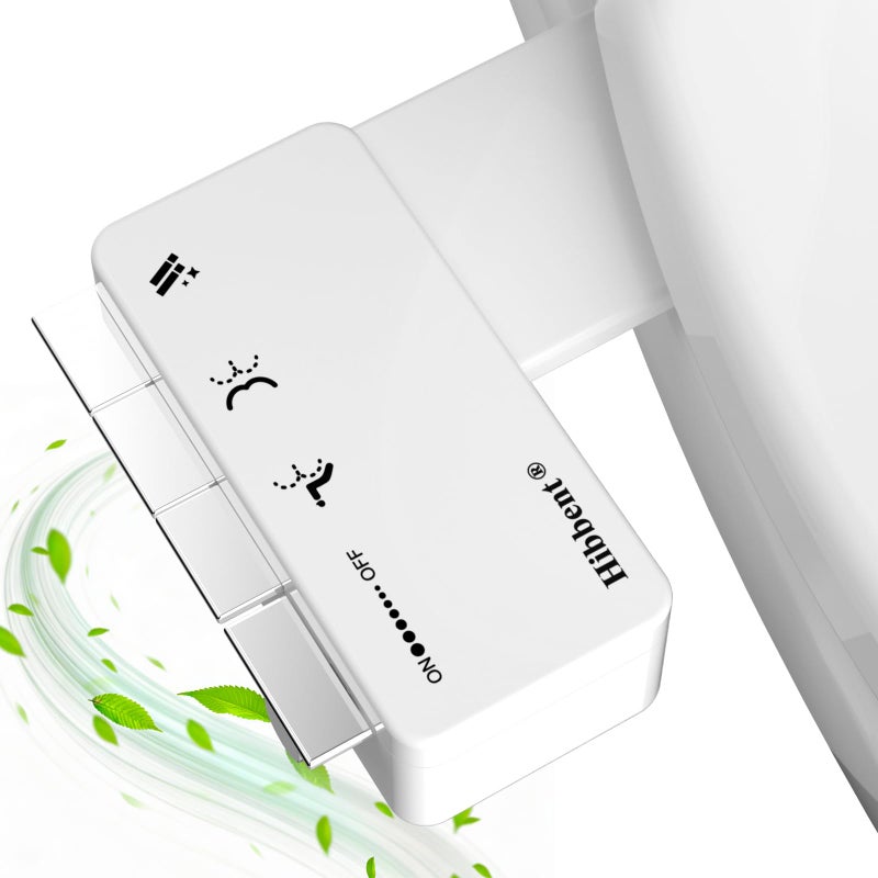 Hibbent UltraSlim Bidet Attachment for Toilet NonElectric Self Cleaning Bidet Toilet Seat Adjustable Fresh Cold Water Pressure Bidet Sprayer Retractable Dual Nozzles for Rear Feminine Wash - Image 2