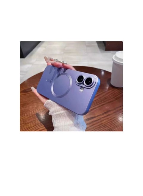Phone Case for iPhone 14 max Magnetic Case [Adaptation with Magsafe] Matte Luxury Soft Metallic Luster Design for iPhone 14 max with Camera Protector-Purple
