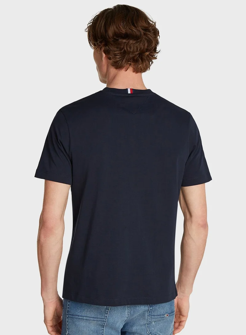 TOMMY HILFIGER Chest Striped Crew Neck T-Shirt