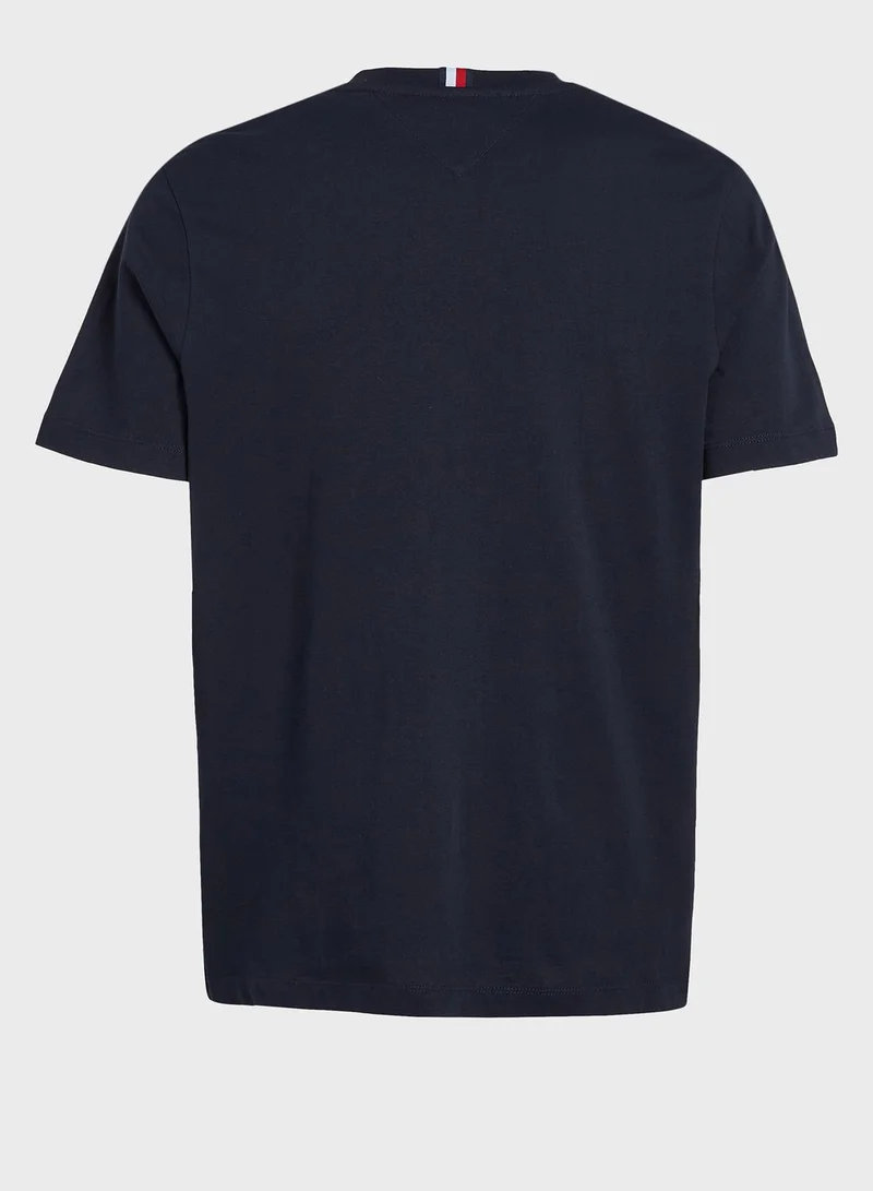 TOMMY HILFIGER Chest Striped Crew Neck T-Shirt