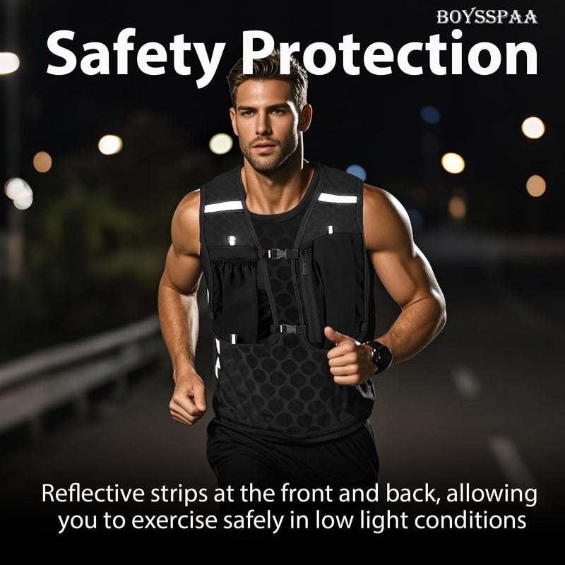 RupeeRise Running Vest with Hydration Bag, 15.75in Lightweight Hydration Vest for Men and Women, Marathon Running Accessories with Bladder Water Bag, Tactical Vest for Outdoor Activities Like Hiking, Cycling - Image 5