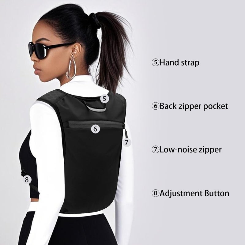 RupeeRise Running Vest with Hydration Bag, 15.75in Lightweight Hydration Vest for Men and Women, Marathon Running Accessories with Bladder Water Bag, Tactical Vest for Outdoor Activities Like Hiking, Cycling - Image 4